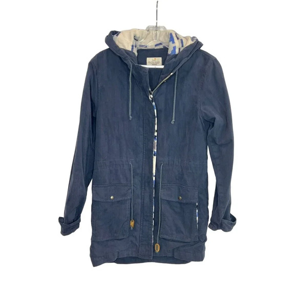 Marine Layer Utility Chore Hooded Zip Up Faded Blue Jacket Size - Size XS - Picture 7 of 7